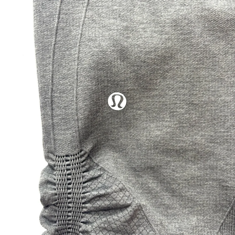 Lululemon Dark Gray in The Flow Crop Scrunch Midrise Compression‎ Capri Leggings